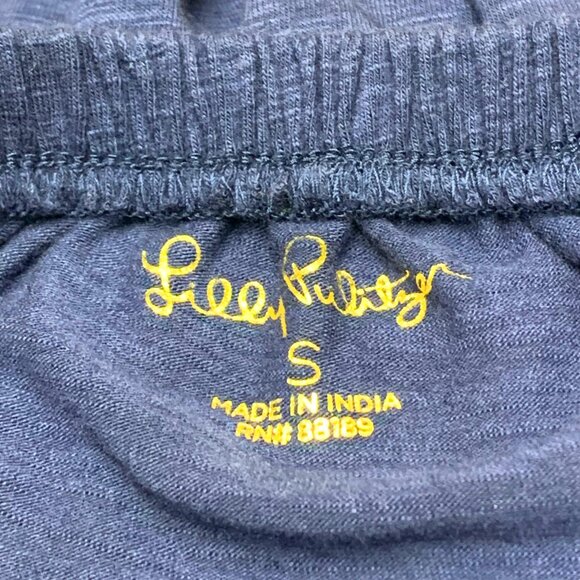 Lilly Pulitzer Katt Navy Off TheShoulder Blouson‎ Sleeve Top - Picture 2 of 8